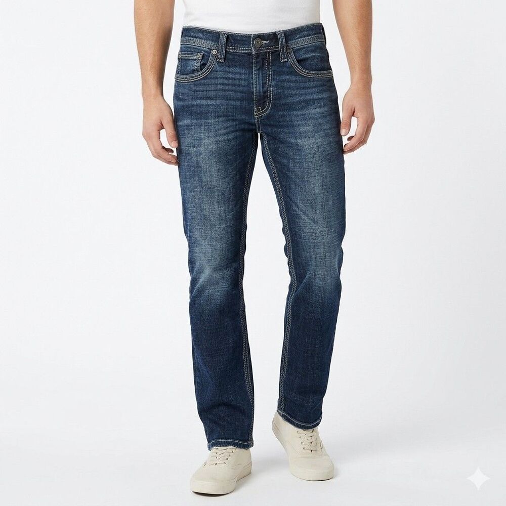 BKE Jake Straight Blue Jeans Men's 30x30 Dark Washed Denim